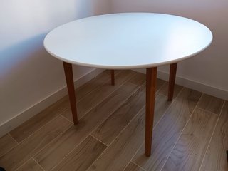 Mesa Comedor JEGIND Blanca/Madera