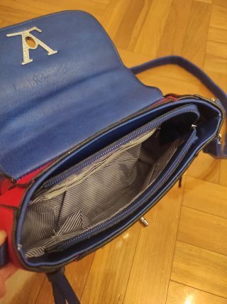 Bolso de mano y hombro bicolor