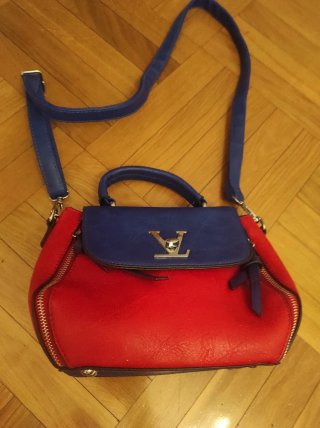 Bolso de mano y hombro bicolor