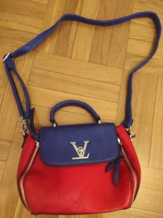 Bolso de mano y hombro bicolor