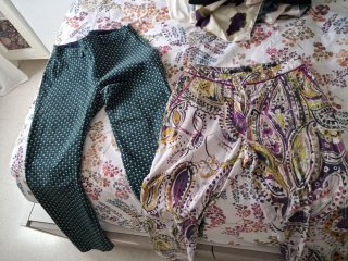 Dos pantalones estampados