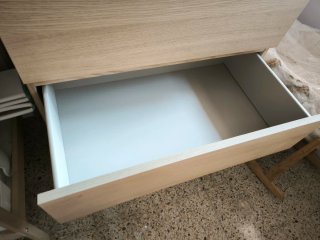 Cómoda Malm 6 cajones roble