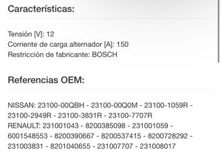 Alternador AI-90097 Nissan/Renault/Dacia