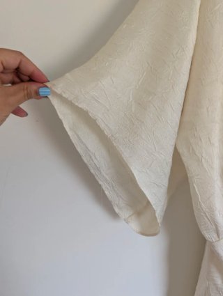 Vestido Zara Satén Beige Talla M