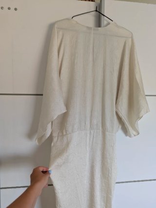 Vestido Zara Satén Beige Talla M