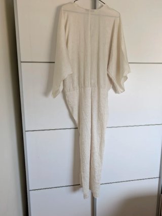 Vestido Zara Satén Beige Talla M