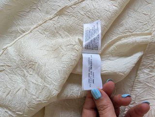 Vestido Zara Satén Beige Talla M