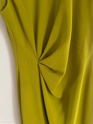 Vestido midi verde limón Zara