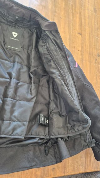 Chaqueta Moto Revit Mujer Talla 36 Negra/Rosa