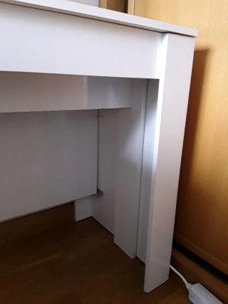 Mesa consola extensible blanca"85 euros"