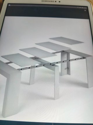 Mesa consola extensible blanca"85 euros"