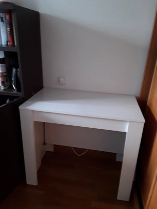 Mesa consola extensible blanca"85 euros"
