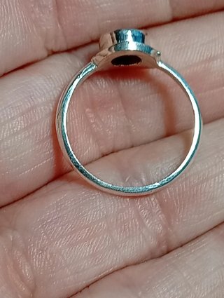 Anillo Plata Ley con Piedra Rubí facetado