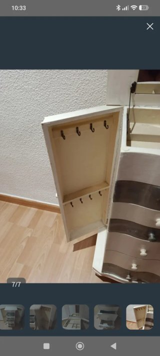 Mueble vintage cajonera blanco y gris