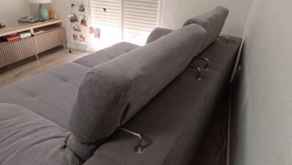 Sofá 3 plazas 240cm gris extraíble