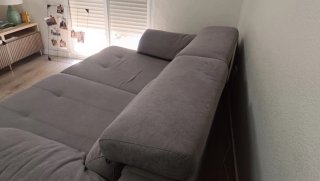 Sofá 3 plazas 240cm gris extraíble