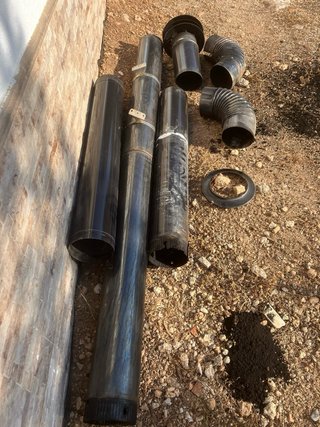 Chimenea de hierro y acero