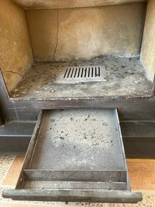 Chimenea de hierro y acero