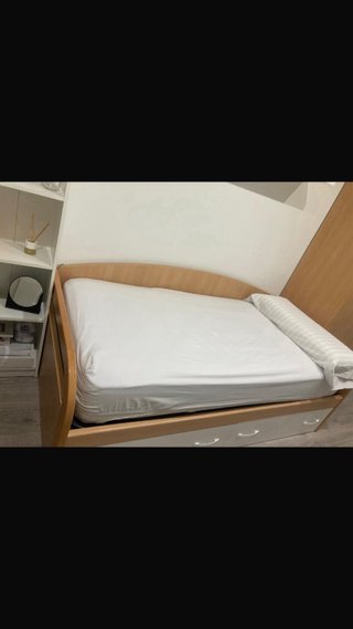 Escritorio y cama nido madera