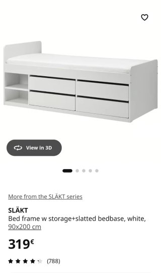 Cama Ikea Slakt 90x200