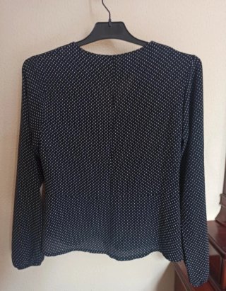Blusa lunares negra talla S