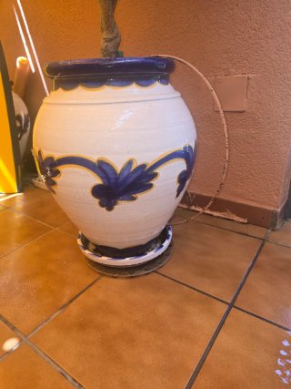 Maceteros nuevos de cerámica grande, 60 cm