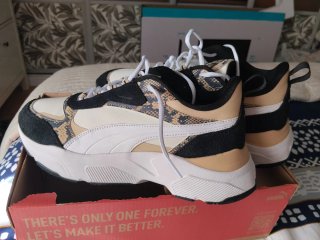Botines Puma Beige y Negro