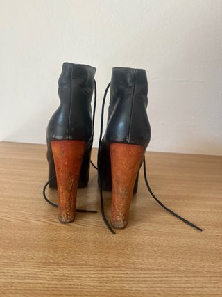 Jeffrey Campbell Stivali Neri Pelle Tg 37
