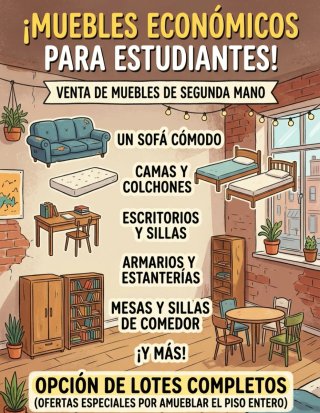 Muebles económicos para estudiantes