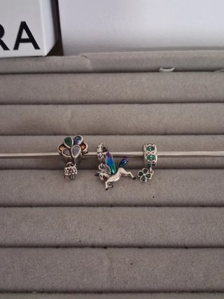 Lote de 2 Charms plata para  pulsera Pandora