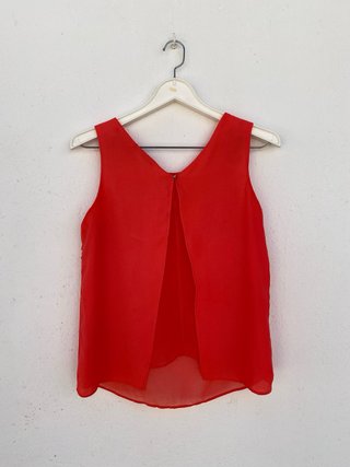 Top Rojo Bershka Cruzado