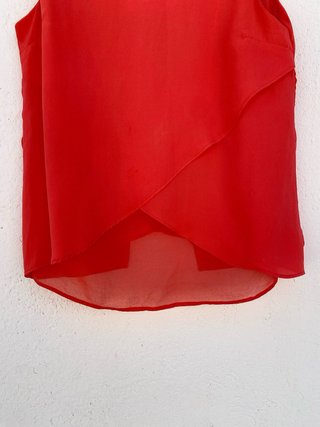 Top Rojo Bershka Cruzado