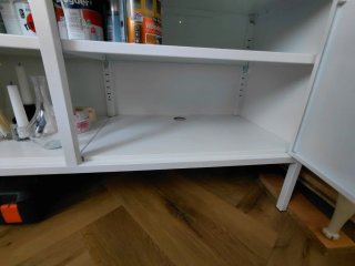 Mueble almacenamiento o tele IKEA PS metal blanco