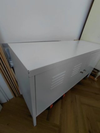 Mueble almacenamiento o tele IKEA PS metal blanco