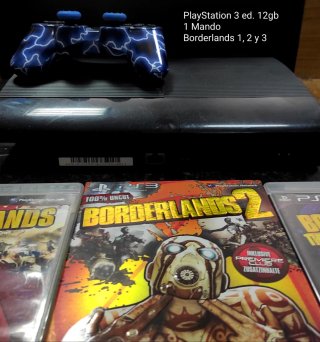 Consola PlayStation 3 12gb Negra + 3 Juegos