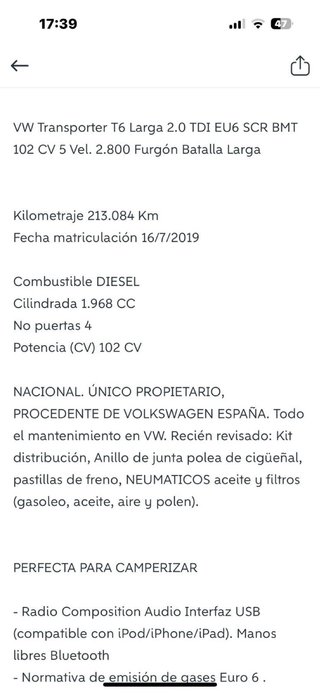 Volkswagen Transporter T6 2019