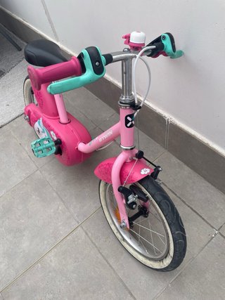 Bicicleta infantil 14 rosa unicornio