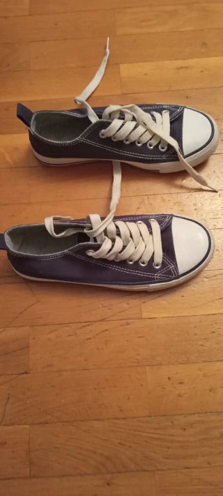Zapatillas lona azul/blanco Talla 35