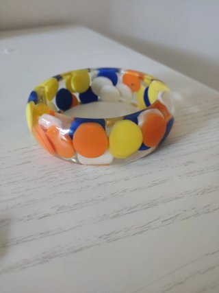 Bracciale resina multicolor