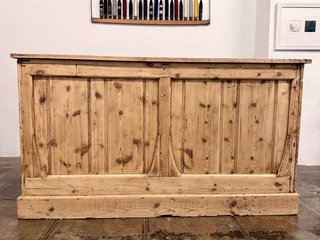 Mostrador Recepción Madera Antiguo