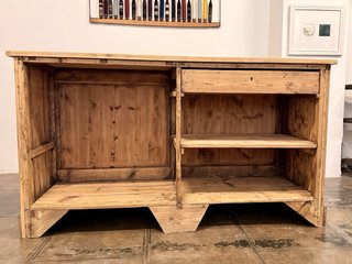 Mostrador Recepción Madera Antiguo