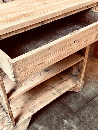 Mostrador Recepción Madera Antiguo