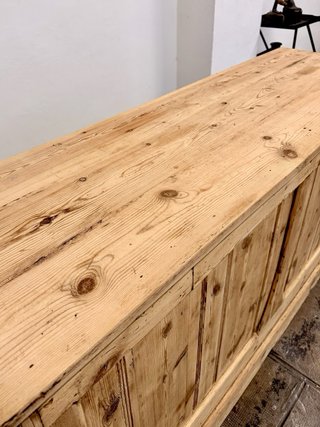 Mostrador Recepción Madera Antiguo