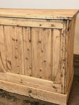 Mostrador Recepción Madera Antiguo