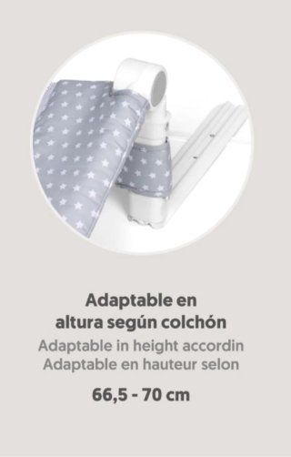 INTERBABY Barrera de cama 90 x 70 cm Abatible