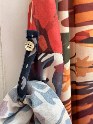Kimono estampado multicolor talla única