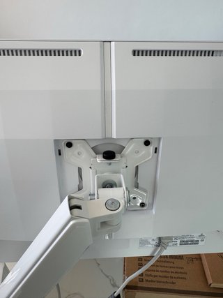 Soportes de pantalla dual blanco
