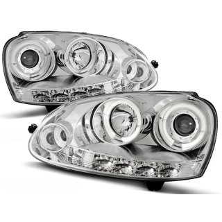 Faros delanteros Angel Eyes Volkswagen Golf 5 V Fo