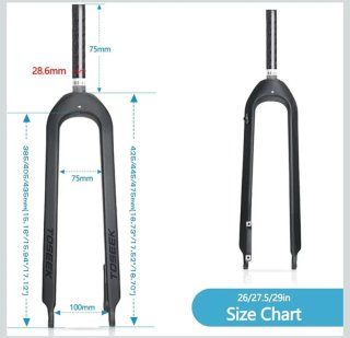 Horquilla MTB Carbono T800 1-1/8 26/27.5/29