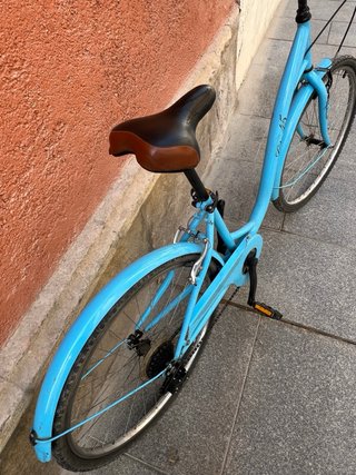 Bicicleta de paseo azul para adulto